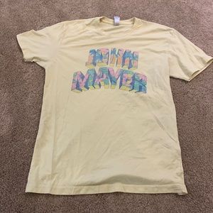 John Mayer Summer Tour 2016 T-Shirt - Yellow Size Medium